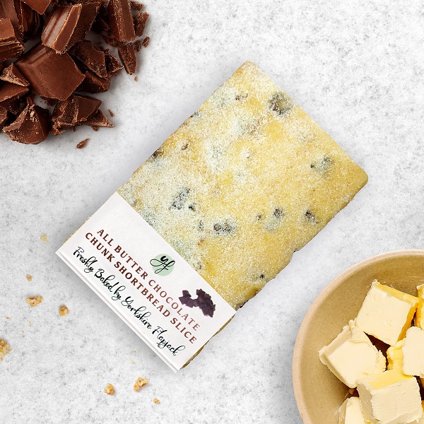 All Butter Chocolate Chunk Shortbread Slice
